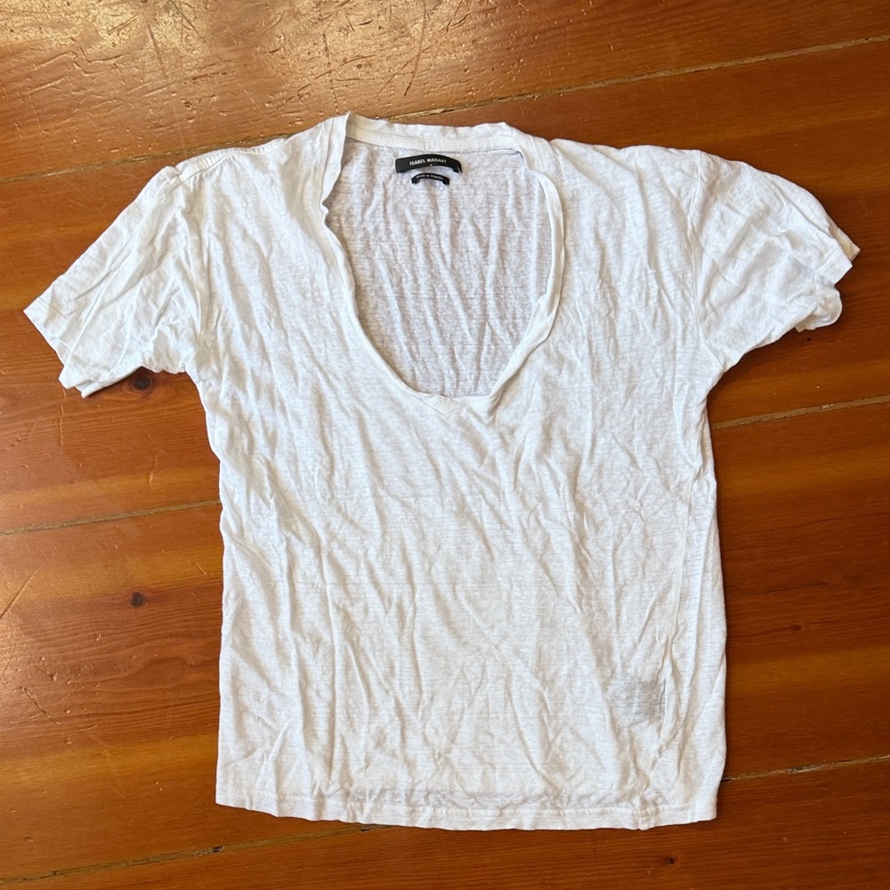White V Neck T-Shirt